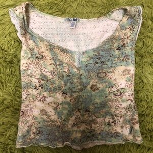 Y2K PATTERNED TOP